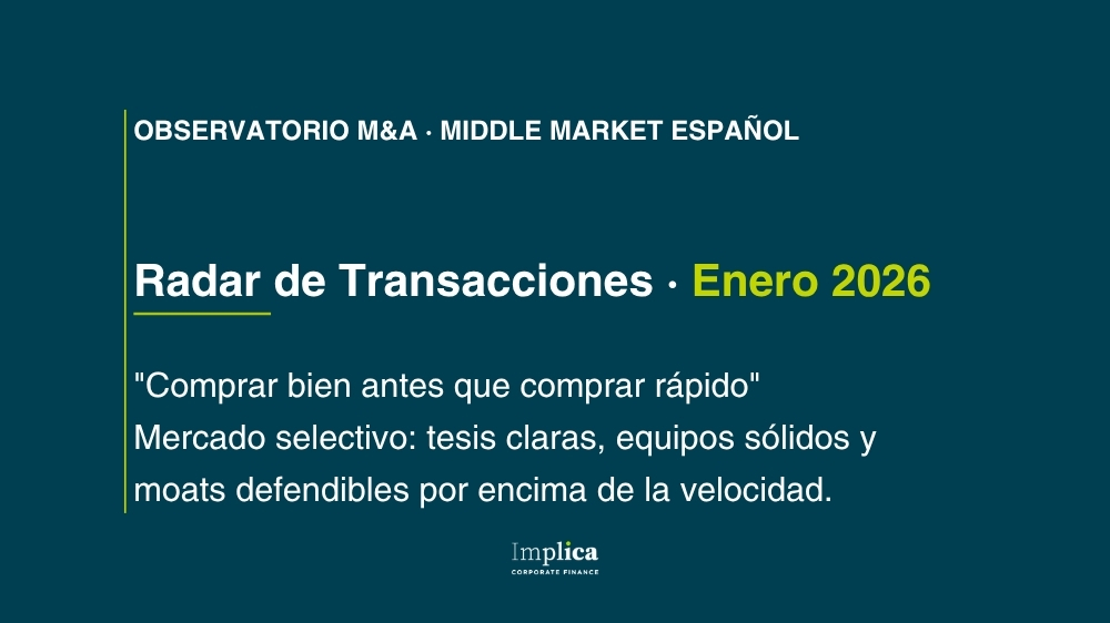 Radar de transacciones enero 2026 - portada