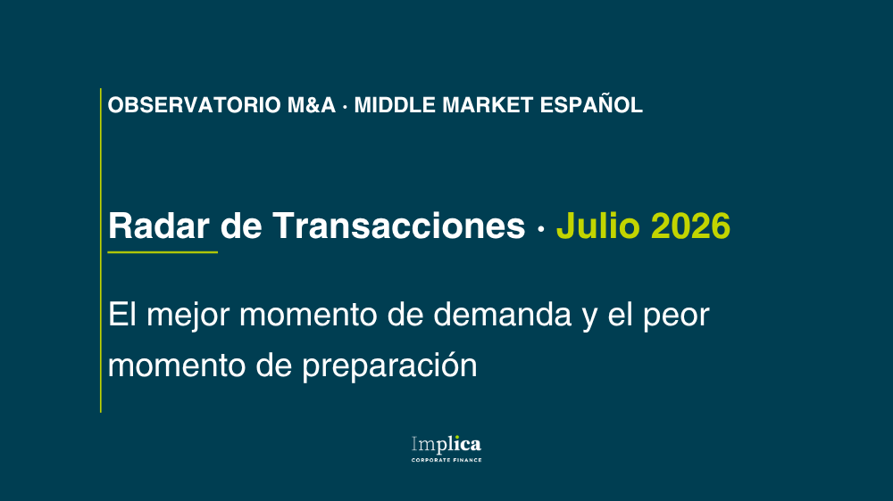 Radar de transacciones Julio 2026